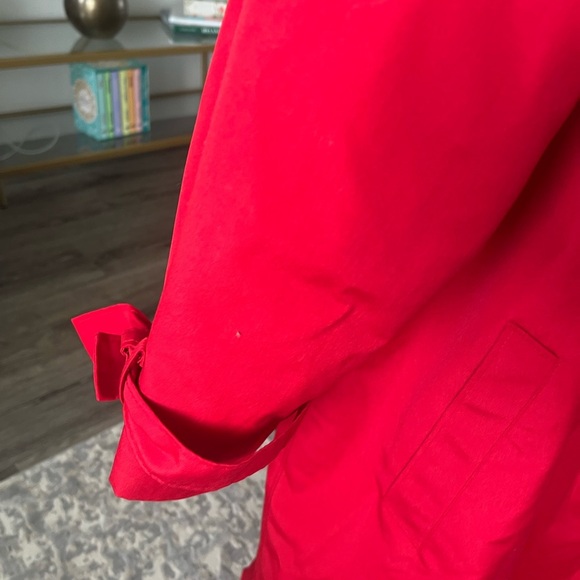 Vintage London Towne Red Trench Raincoat with Removeable Lining, Size 6 - Picture 3 of 8